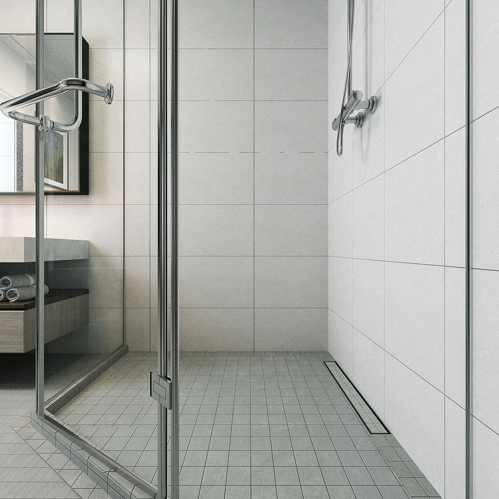 360 Ruota 2 IN 1 CANALINA CANALETTA DOCCIA LINEA SCARICO PAVIMENTO GRIGLIA SIFONE 50 60 70 80 90 cm - Image 5