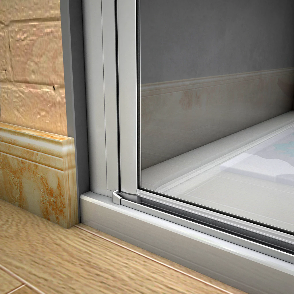 Aica 185 cm Box Doccia Angolare Doppia Porta Battente Vetro Temperato 5 mm Trasparente Profilo in Alluminio Processo di Elettroforesi - Image 5