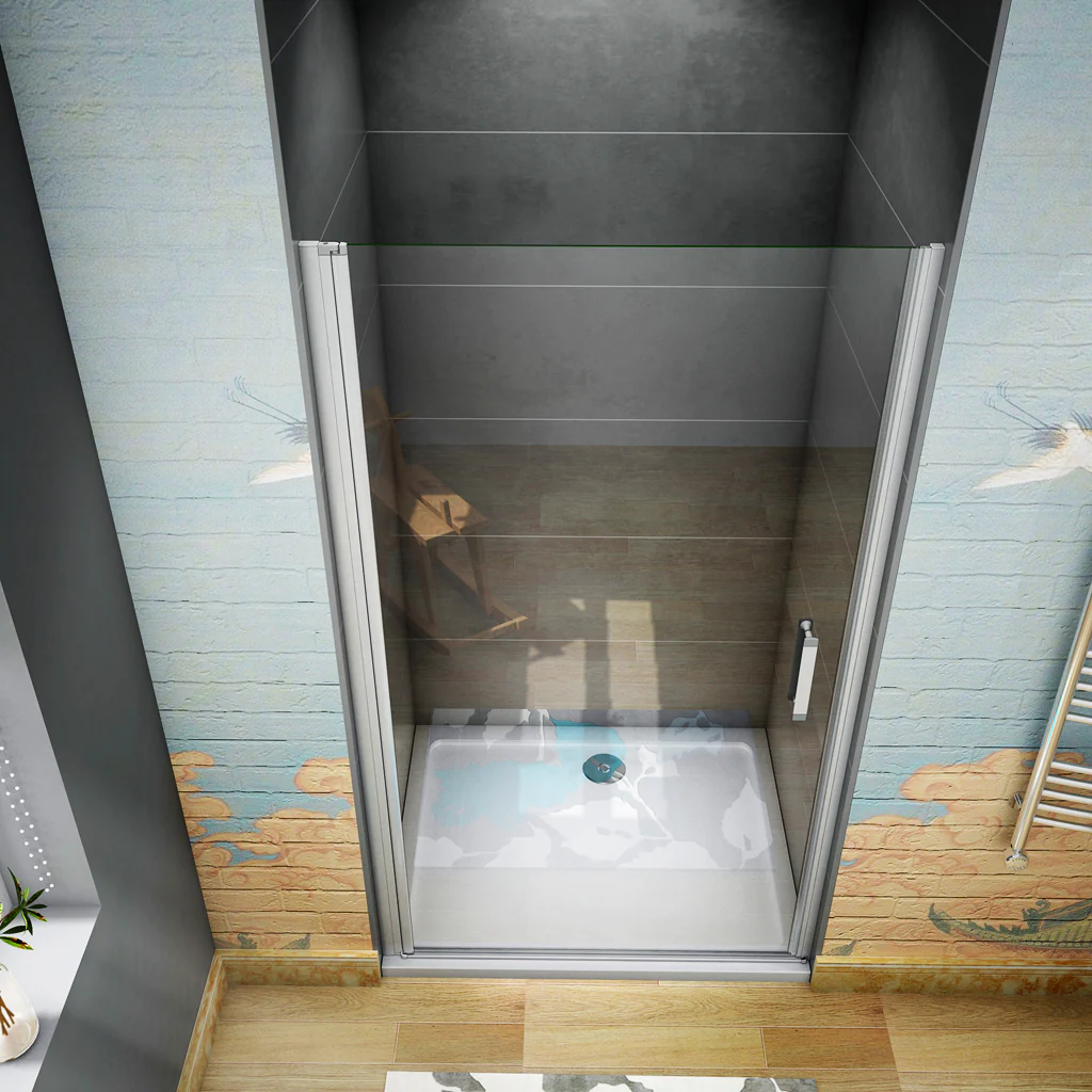 Aica 185 cm Box Doccia per Nicchia Porta Battente Vetro Temperato 5 mm Trasparente Profilo in Alluminio Processo di Elettroforesi - Image 3