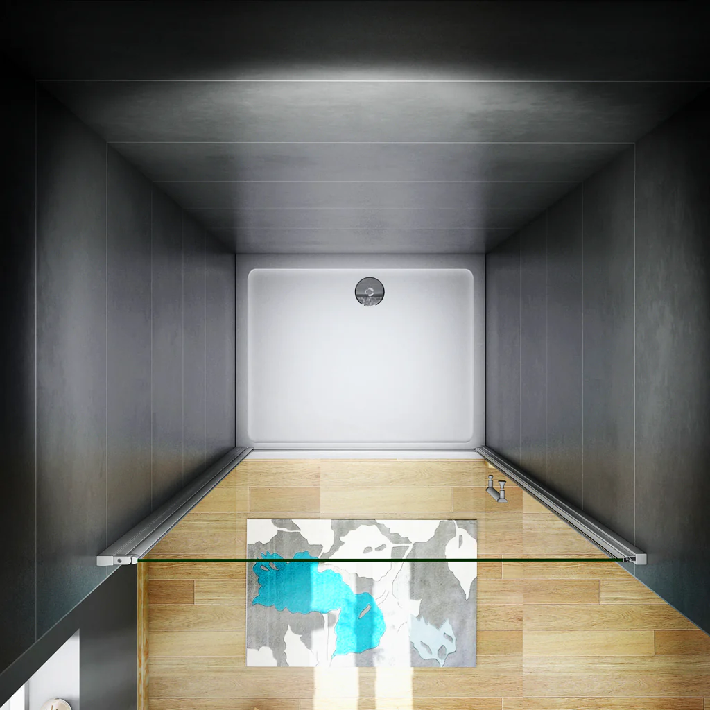 Aica 185 cm Box Doccia per Nicchia Porta Battente Vetro Temperato 5 mm Trasparente Profilo in Alluminio Processo di Elettroforesi - Image 4