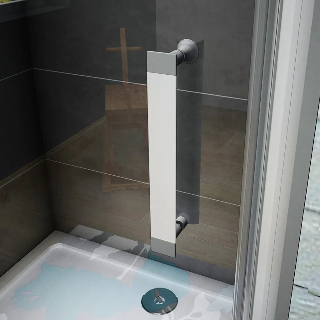 Aica 185 cm Box Doccia per Nicchia Porta Battente Vetro Temperato 5 mm Trasparente Profilo in Alluminio Processo di Elettroforesi - Image 6