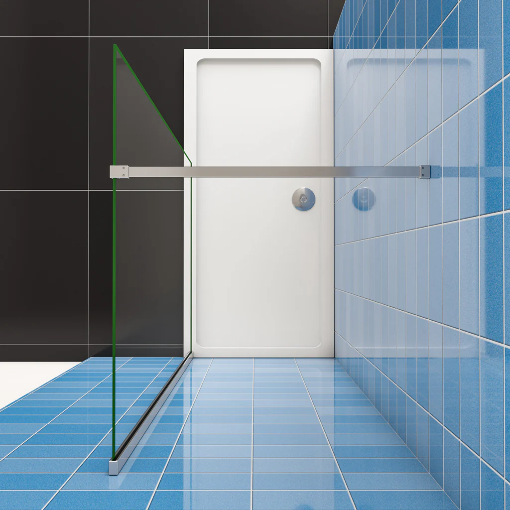 Aica 190 cm Parete Per Doccia Walk In Vetro Temperato Trasparente Anticalcare 8 mm inclusa Barra Stabilizzatrice Tagliabile da 90 cm - Image 3