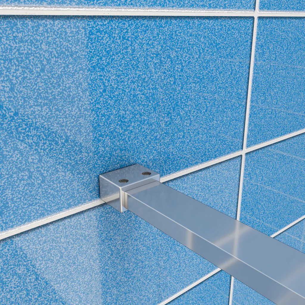 Aica 190 cm Parete Per Doccia Walk In Vetro Temperato Trasparente Anticalcare 8 mm inclusa Barra Stabilizzatrice Tagliabile da 90 cm - Image 7