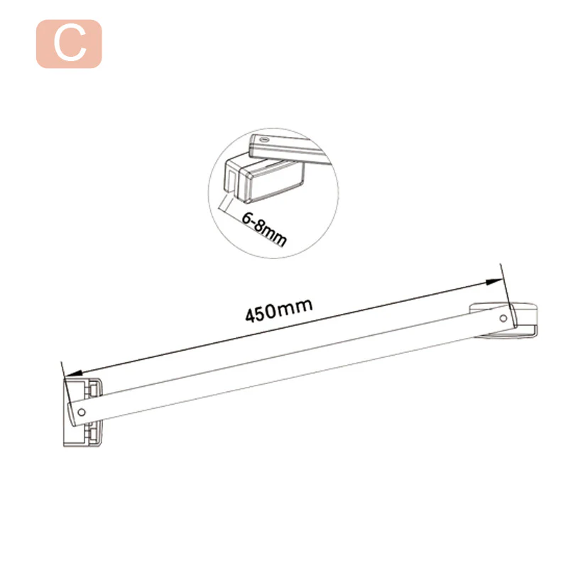 Aica Barra Stabilizzatrice Rinforzante Per Box Doccia Alluminio Cromato - Image 10
