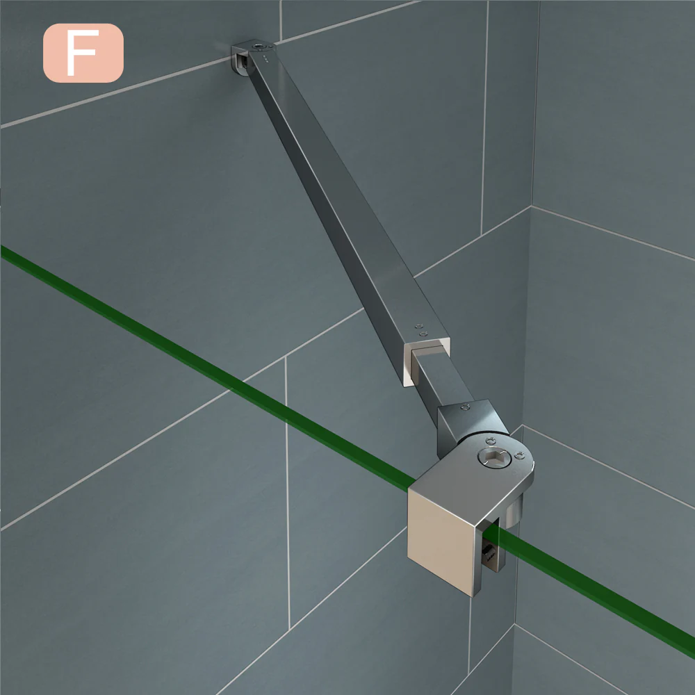 Aica Barra Stabilizzatrice Rinforzante Per Box Doccia Alluminio Cromato - Image 17