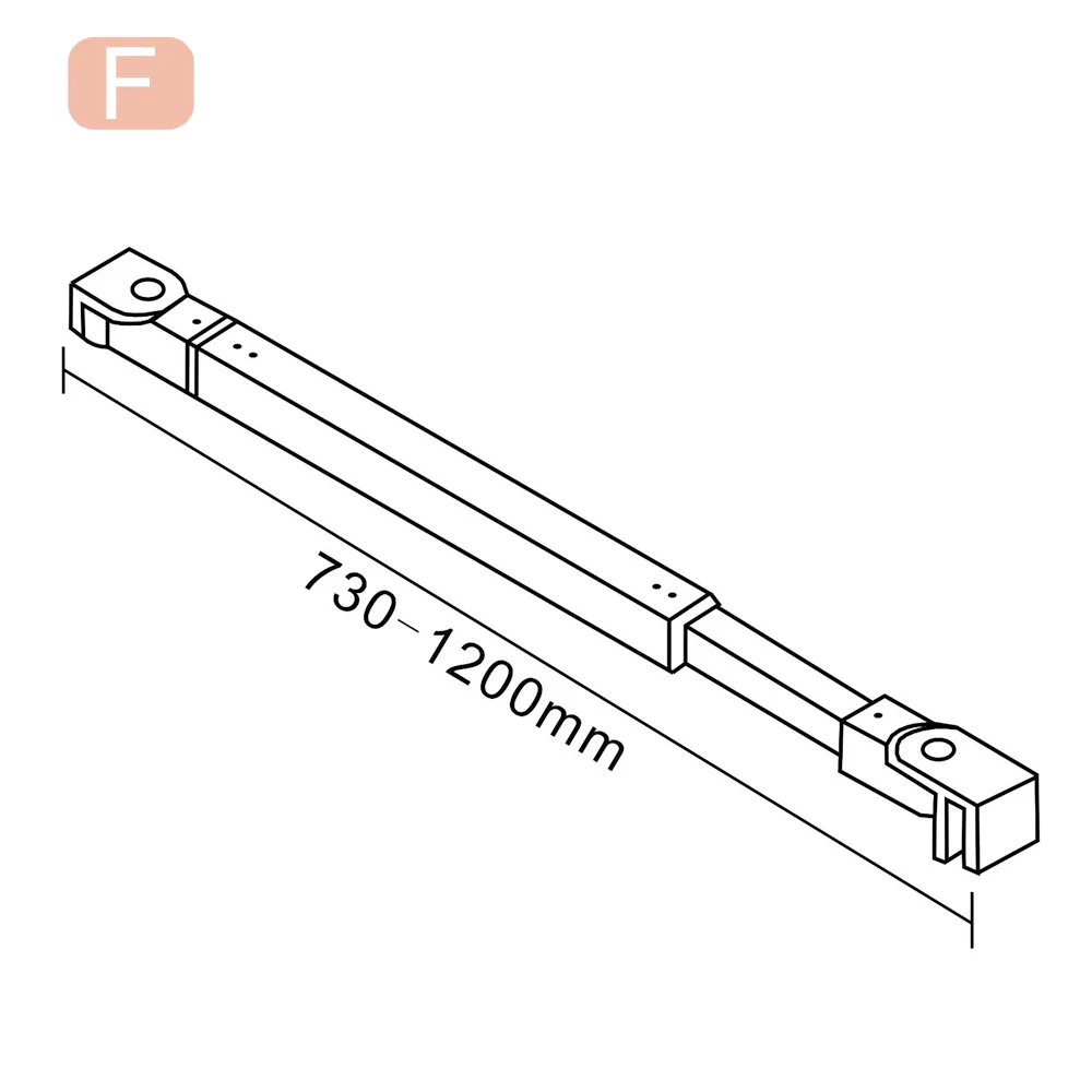 Aica Barra Stabilizzatrice Rinforzante Per Box Doccia Alluminio Cromato - Image 18
