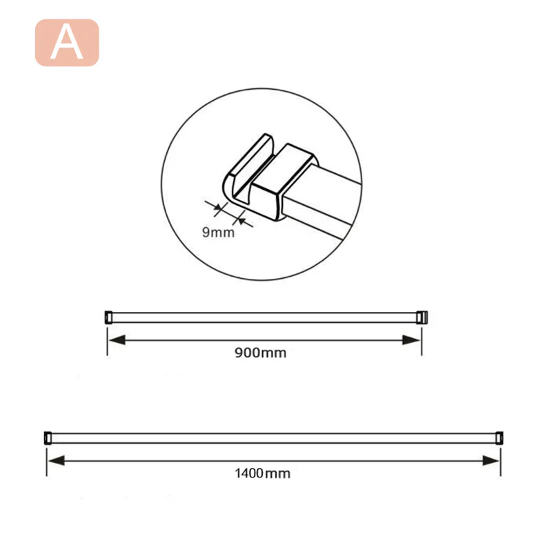Aica Barra Stabilizzatrice Rinforzante Per Box Doccia Alluminio Cromato - Image 5