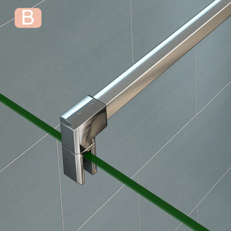 Aica Barra Stabilizzatrice Rinforzante Per Box Doccia Alluminio Cromato - Image 6