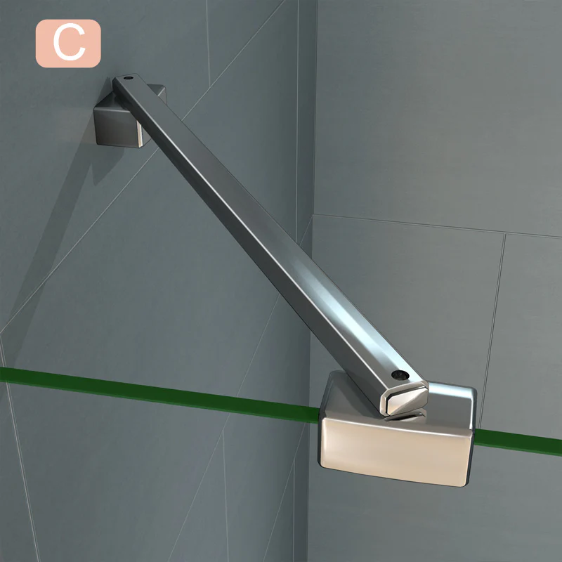 Aica Barra Stabilizzatrice Rinforzante Per Box Doccia Alluminio Cromato - Image 9