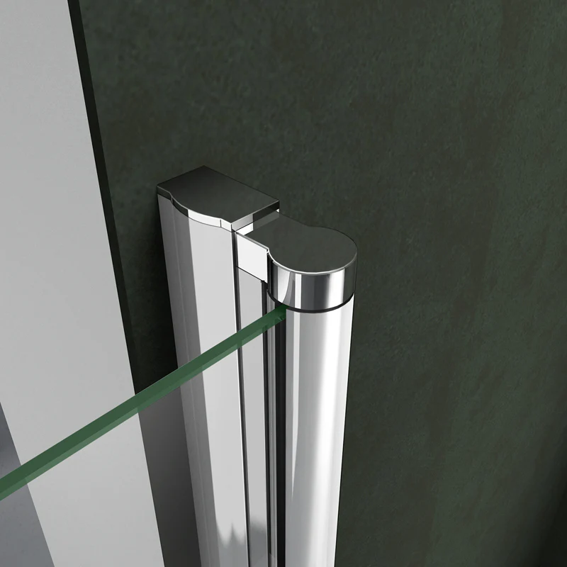 Aica 197cm Box Doccia Angolare Doppia Porta a Battente Rotazione Di 180 Gradi In Vetro Temperato 6mm Anticalcare Trasparente varie dimensioni - Image 6