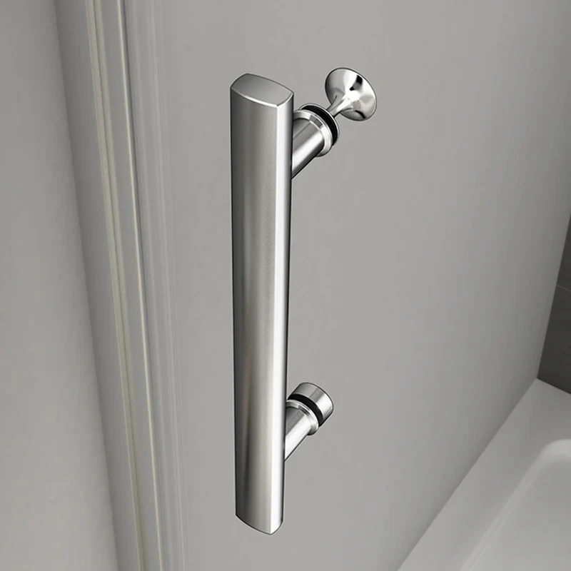 195 cm Box Doccia Angolare Porta Battente Pi?1 Parete Laterale Fissa Vetro 6mm Temperato Anticalcare Telaio e Barra Stabilizzatrice Cromato Lucido - Image 5