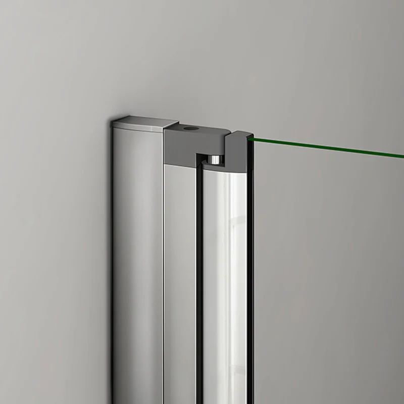 195 cm Box Doccia Angolare Porta Battente Pi?1 Parete Laterale Fissa Vetro 6mm Temperato Anticalcare Telaio e Barra Stabilizzatrice Cromato Lucido - Image 6