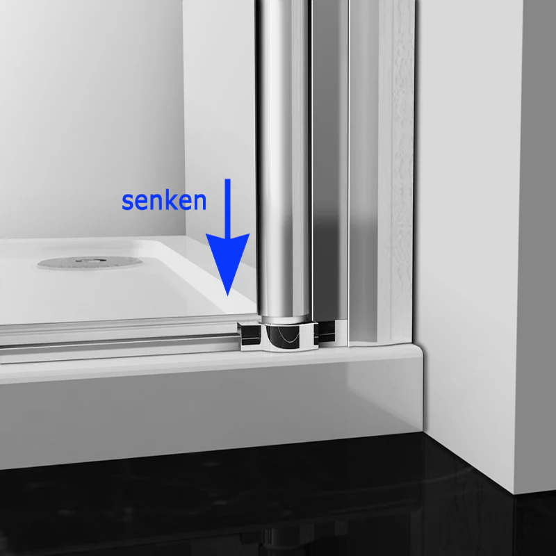 Aica Box Doccia Angolare Porta Battente Trasparente Vetro Temperato Anticalcare Barra Stabilizzatrice da 90/140cm Alto 187cm - Image 7