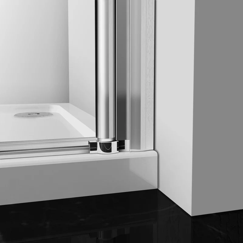 Aica 197 cm Box Doccia Angolare Porta Battente Vetro 6 mm Temperato Anticalcare Telaio e Barra Stabilizzatrice Cromato Lucido varie dimensioni - Image 7