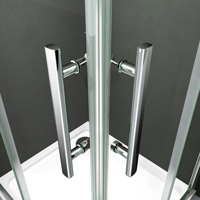 Aica Box Doccia Cabina Doccia Scorrevole Angolare Vetro Temperato Trasparente - Image 6