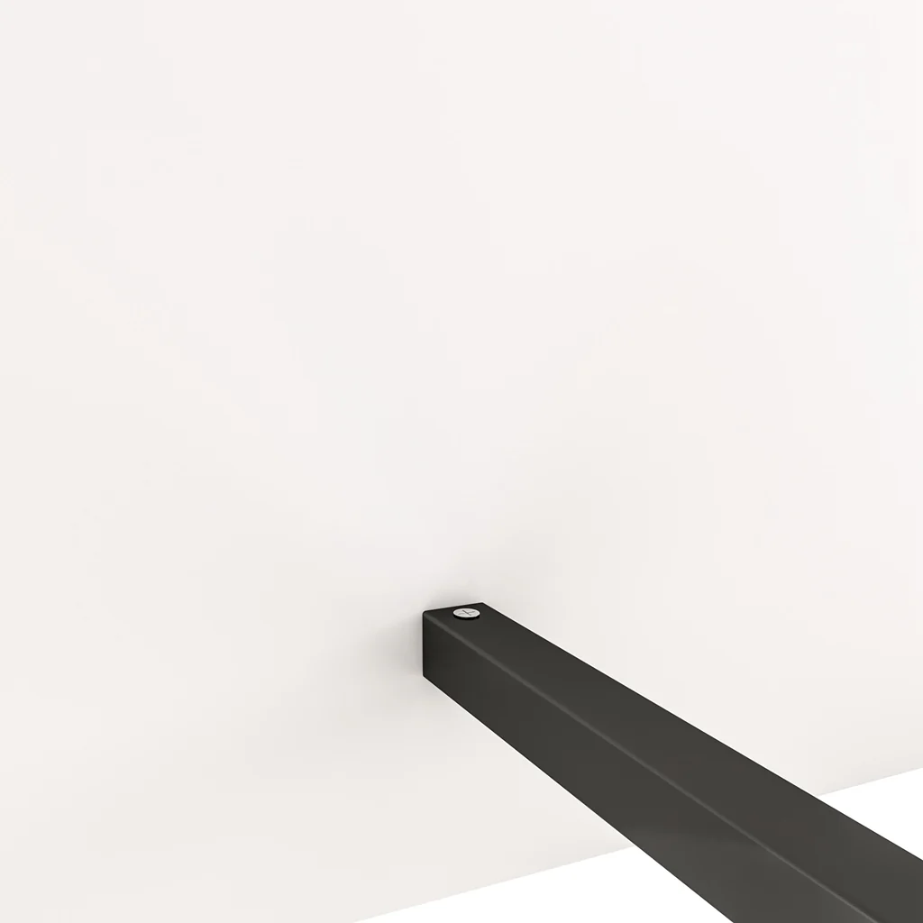 Aica Parete Per Doccia 200cm Walk-In Vetro Temperato Trasparente Anticalcare 8 mm Serigrafato Nero con Riquadri Barra Stabilizzatrice Nero Opaco - Image 10