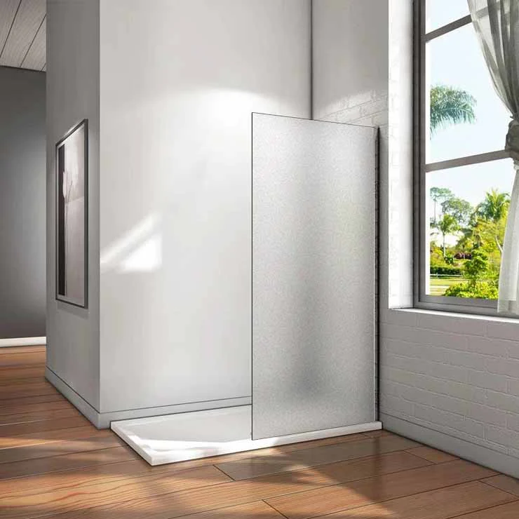 Aica Parete Per Doccia Walk In Vetro 8mm Temperato Anticalcare Satinata-Opaca Totalmente con Varie Barre Stabilizzatrice - Image 13