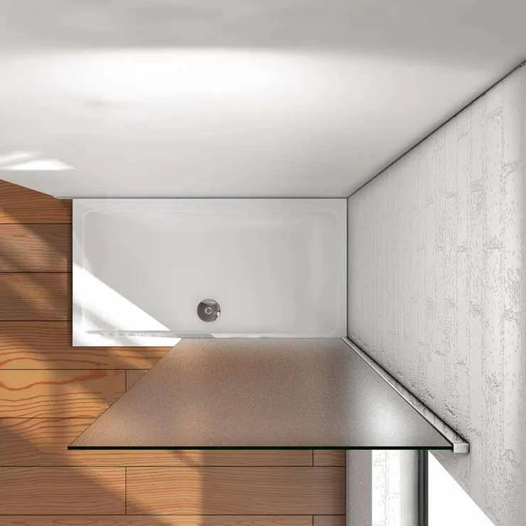 Aica Parete Per Doccia Walk In Vetro 8mm Temperato Anticalcare Satinata-Opaca Totalmente con Varie Barre Stabilizzatrice - Image 14