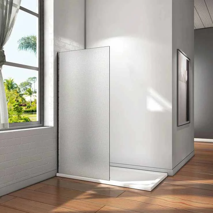 Aica Parete Per Doccia Walk In Vetro 8mm Temperato Anticalcare Satinata-Opaca Totalmente con Varie Barre Stabilizzatrice - Image 15