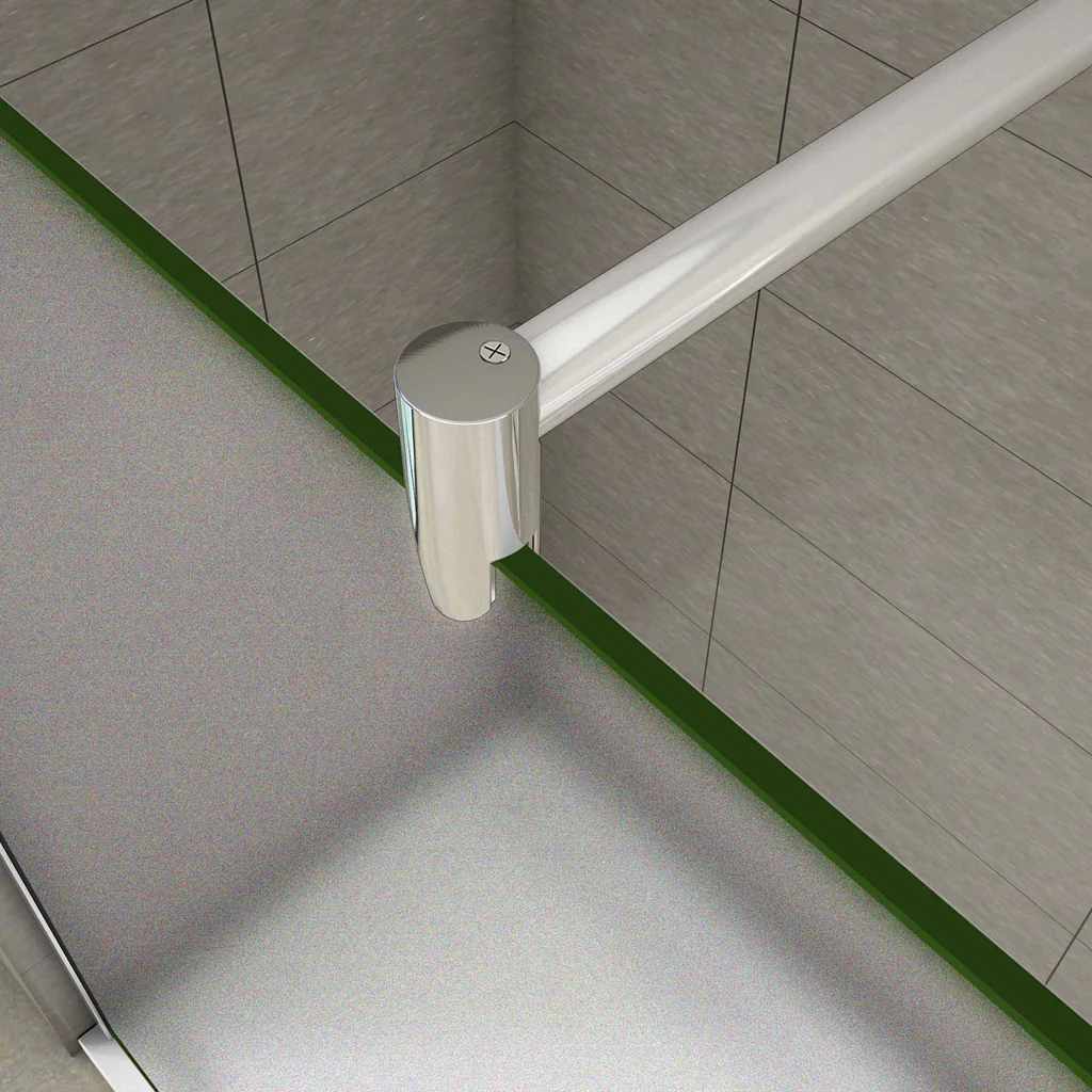 Aica Parete Per Doccia Walk In Vetro 8mm Temperato Anticalcare Satinata-Opaca Totalmente con Varie Barre Stabilizzatrice - Image 6