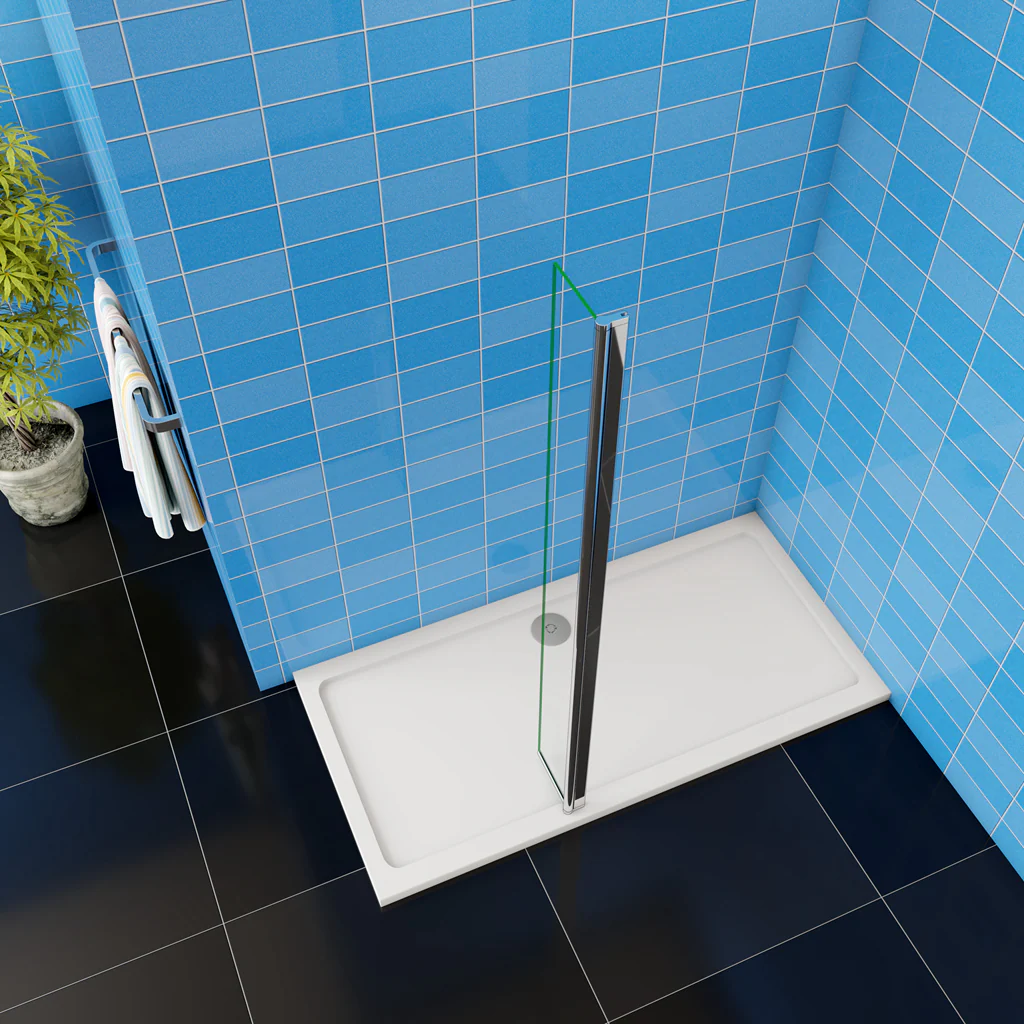 Aica Paretina movibile per Walk In Altezza 190/200 cm Parete Per Doccia Vetro Temperato Trasparente da 8 mm Anticalcare Telaio Cromato Lucido - Image 3