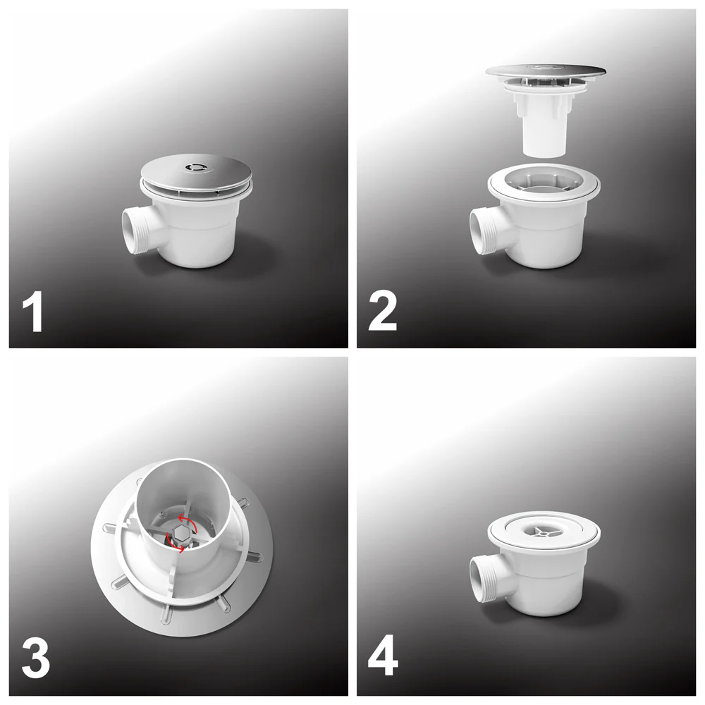 Aica Piatto Doccia Finitura Bianca Ruvida Rettangolare 80x160 cm Altezza 3 cm Ultraslim in Pietra Vulcanica e Resina inclusi Piletta e Tubo - Image 4