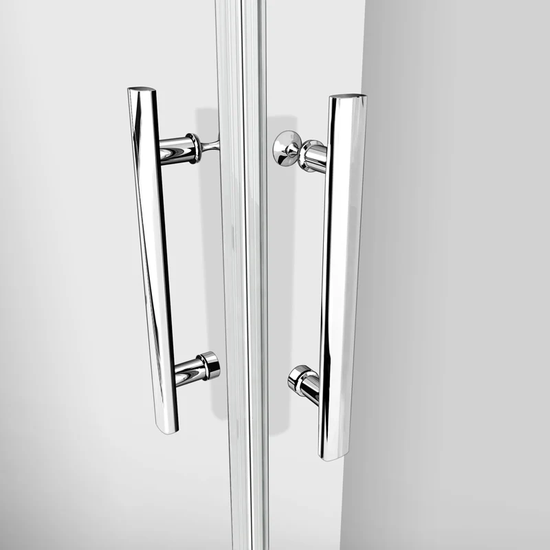 Aica 197cm Porta Doccia Per Nicchia Doppie Ante Battenti Saloon In Vetro 6 mm Temperato Trasparente Anticalcare - Image 4