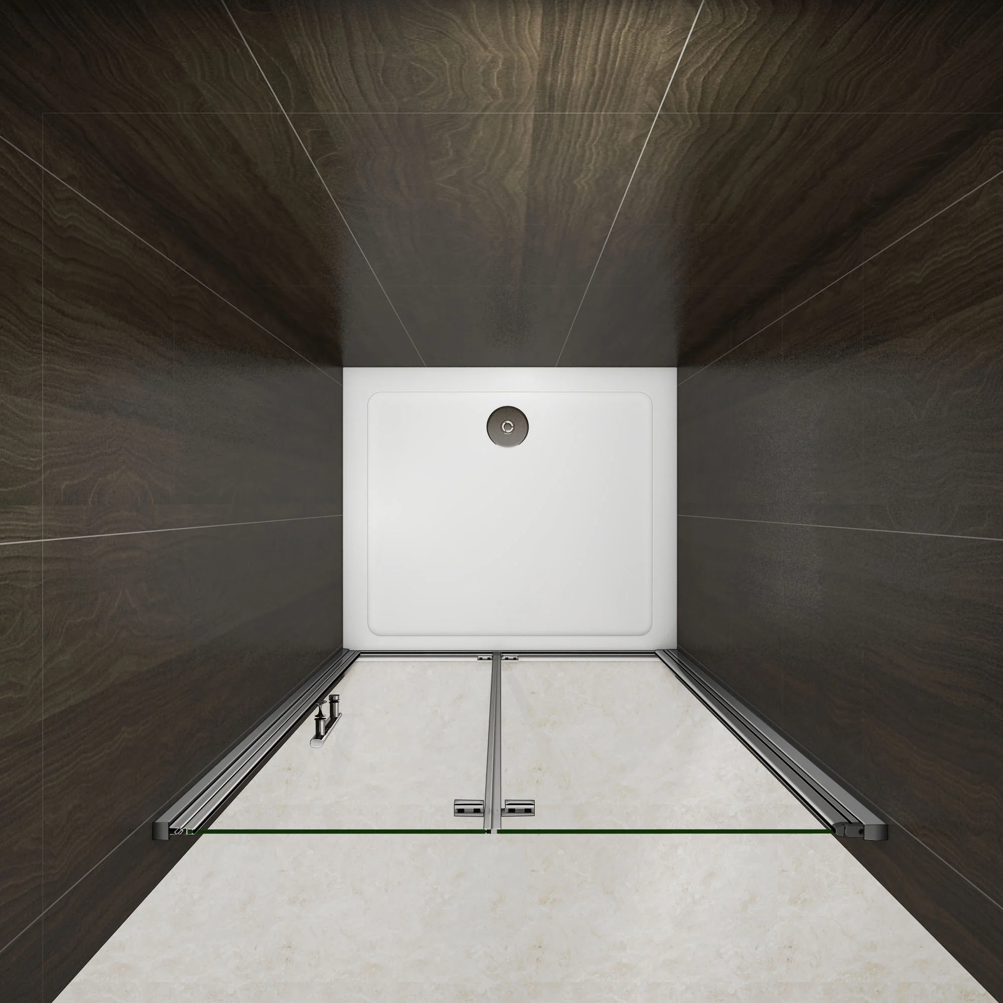 Aica 195 cm Porta Doccia Per Nicchia Battente e Pieghevole a Libro In Vetro Temperato Trasparente Anticalcare Da 6 mm - Image 4