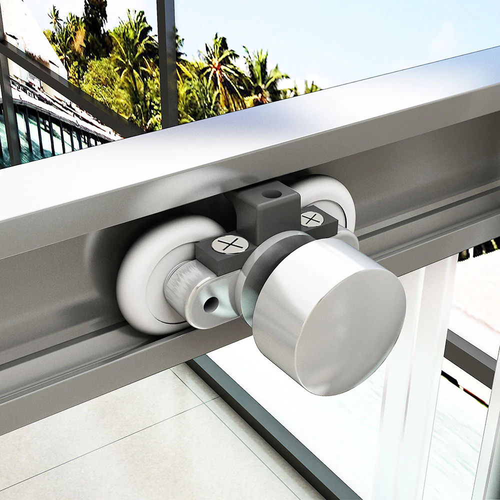 Aica 195 cm Porta Doccia Per Nicchia Anta Scorrevole Ingresso Laterale In Vetro 8 mm Temperato Trasparente Anticalcare - Image 7