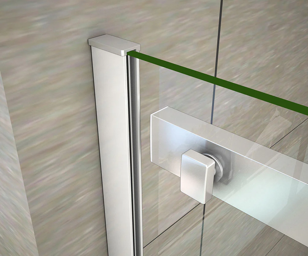 Aica 195 cm Porta Doccia Per Nicchia Anta Scorrevole Ingresso Laterale In Vetro 8 mm Temperato Trasparente Anticalcare - Image 8