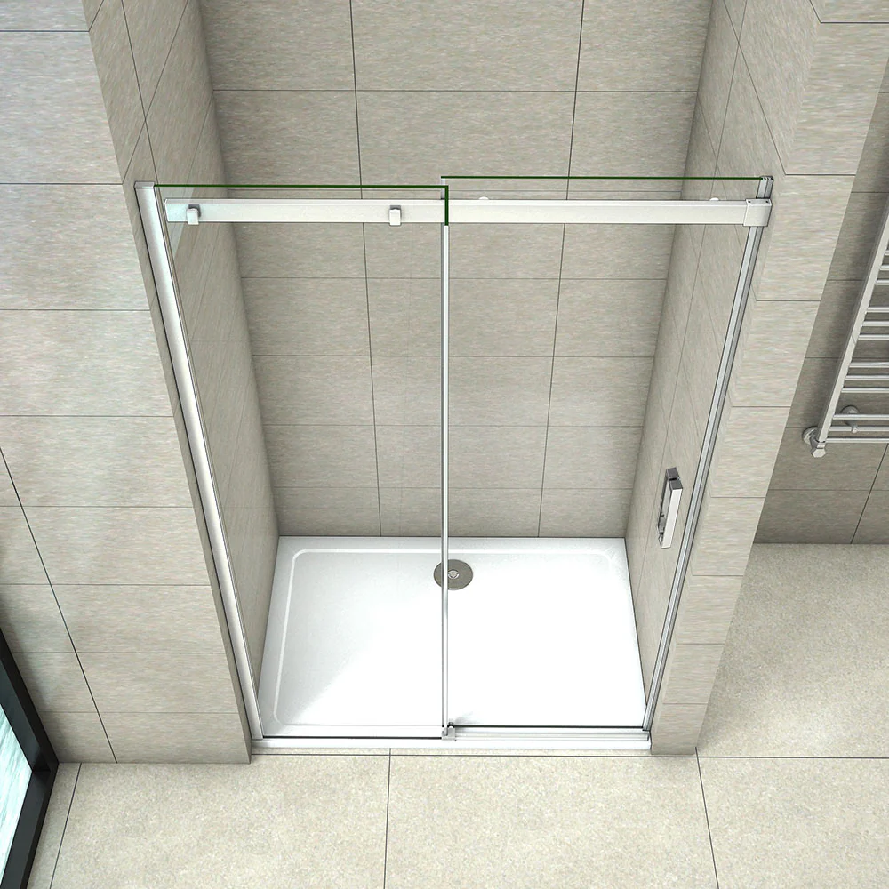 Aica 195 cm Porta Doccia Per Nicchia Anta Scorrevole Ingresso Laterale In Vetro 8 mm Temperato Trasparente Anticalcare - Image 9