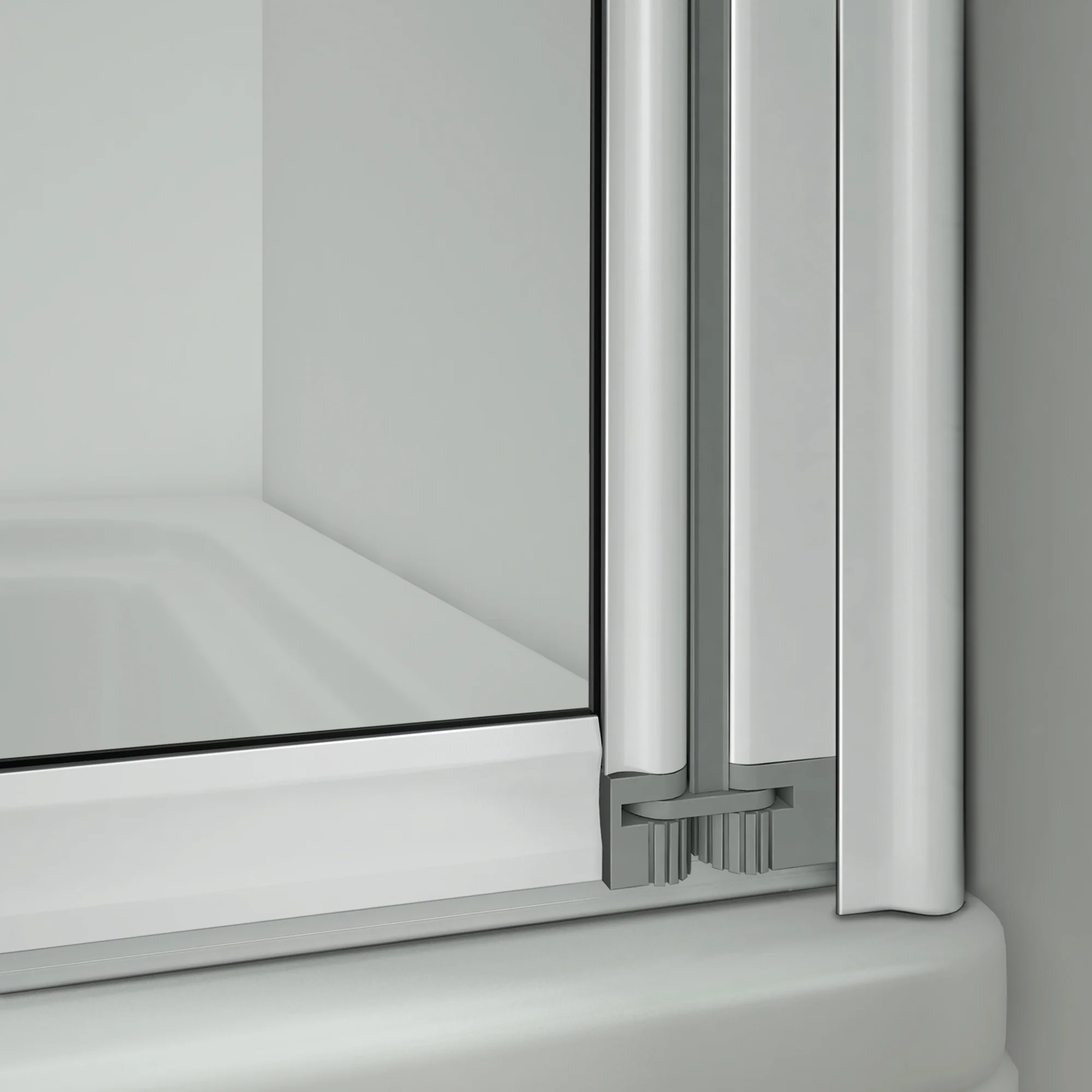 Aica Sopravasca 120x140 cm Parete Da Vasca Pieghevole A Libro 5 Antine Vetro Temperato Trasparente 4 mm Telaio In Processo Di Elettroforesi - Image 7