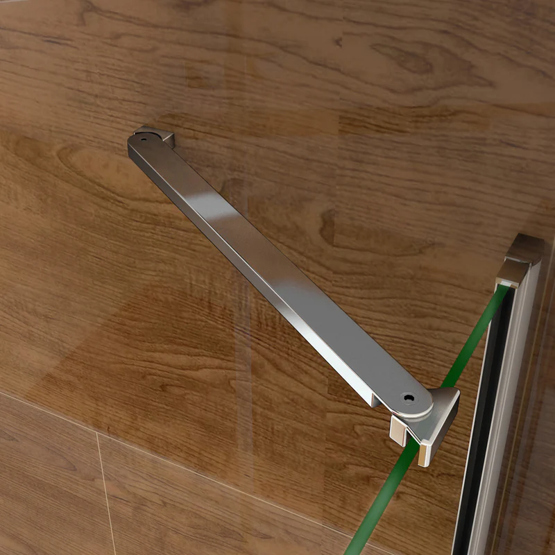 Aica Sopravasca Parete Vasca Angolare 2 Ante Mobili Alta 140cm Vetro 6mm Temperato Trasparente Anticalcare Telaio In Alluminio Cromato Lucido - Image 14