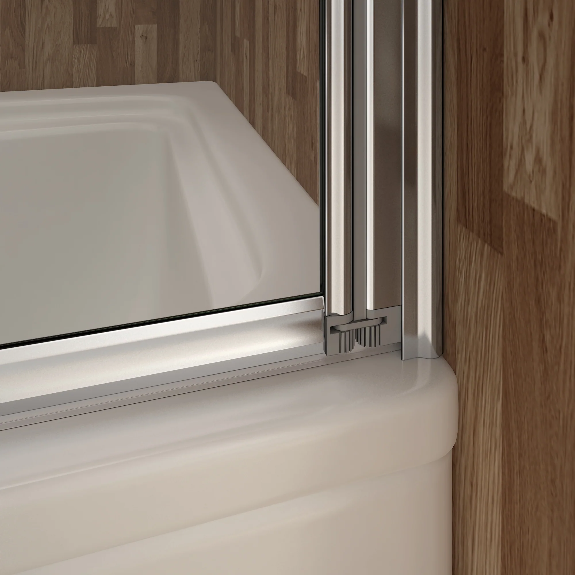 Aica 120x140 cm Sopravasca / Parete Per Vasca Pieghevole a Libro Vetro 4 mm Temperato Trasparente Formato Da 2 Antine Telai Cromati Lucidi - Image 7