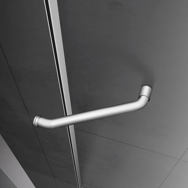 Aica 100x140cm Sopravasca Parete Per Vasca 2 Ante Con Barra Stabilizzatrice Vetro Temperato 4 mm Trasparente Telaio Con Processo Di Elettroforesi - Image 3