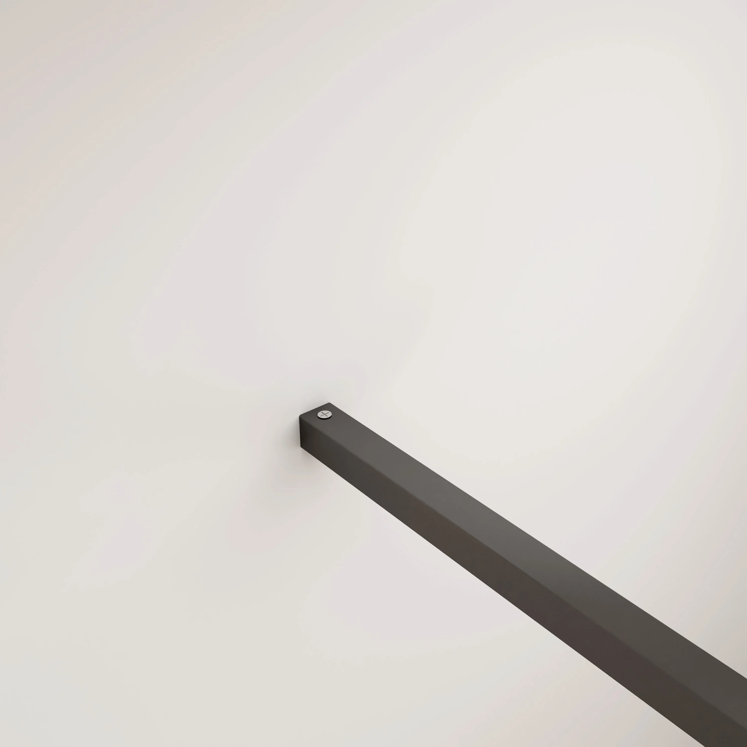 Aica Walk In  Box Doccia Parete Fissa in Vetro Temperato 8 mm Anticalcare Serigrafato Nero con Riquadri Barra Stabilizzatrice Telaio Nero Opaco - Image 10