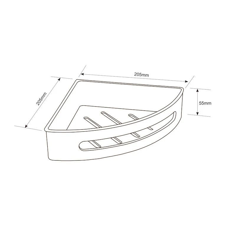 AICA Mensola Doccia Angolare Organizzatore Senza Chiodi SUS 304 Acciaio Inox ABS Cesto Antiruggine per Bagno Argento Lucidato - Image 7