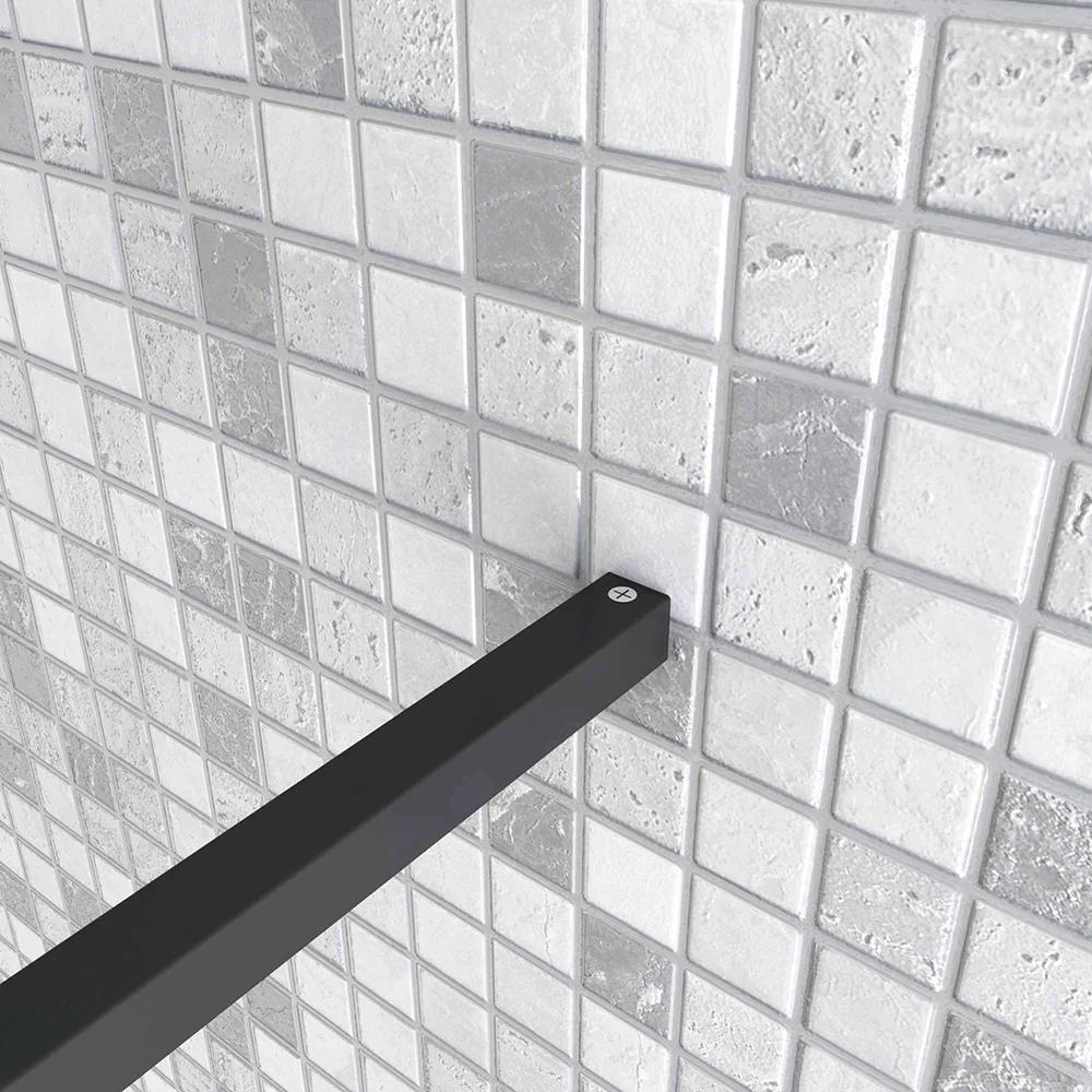 Barra Stabilizzatrice per Rinforzare Vetro di Box Doccia Nero Opaco Vari Modelli - Image 17