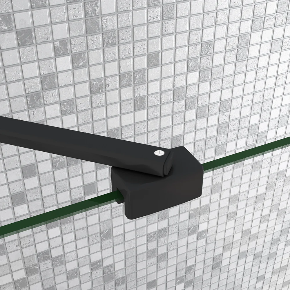 Barra Stabilizzatrice per Rinforzare Vetro di Box Doccia Nero Opaco Vari Modelli - Image 3
