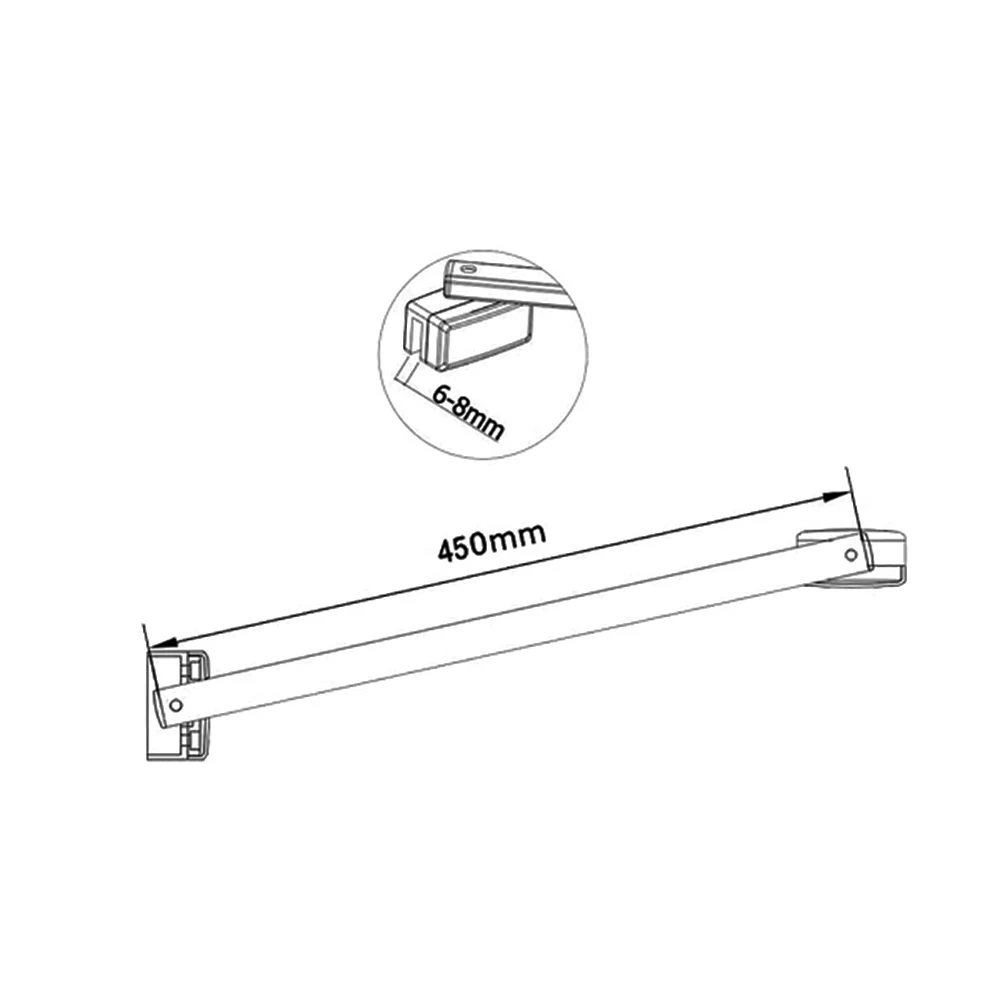 Barra Stabilizzatrice per Rinforzare Vetro di Box Doccia Nero Opaco Vari Modelli - Image 6