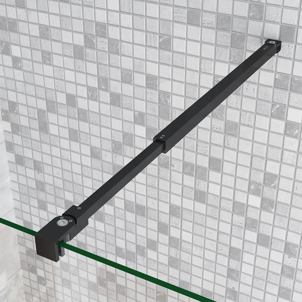 Barra Stabilizzatrice per Rinforzare Vetro di Box Doccia Nero Opaco Vari Modelli - Image 7