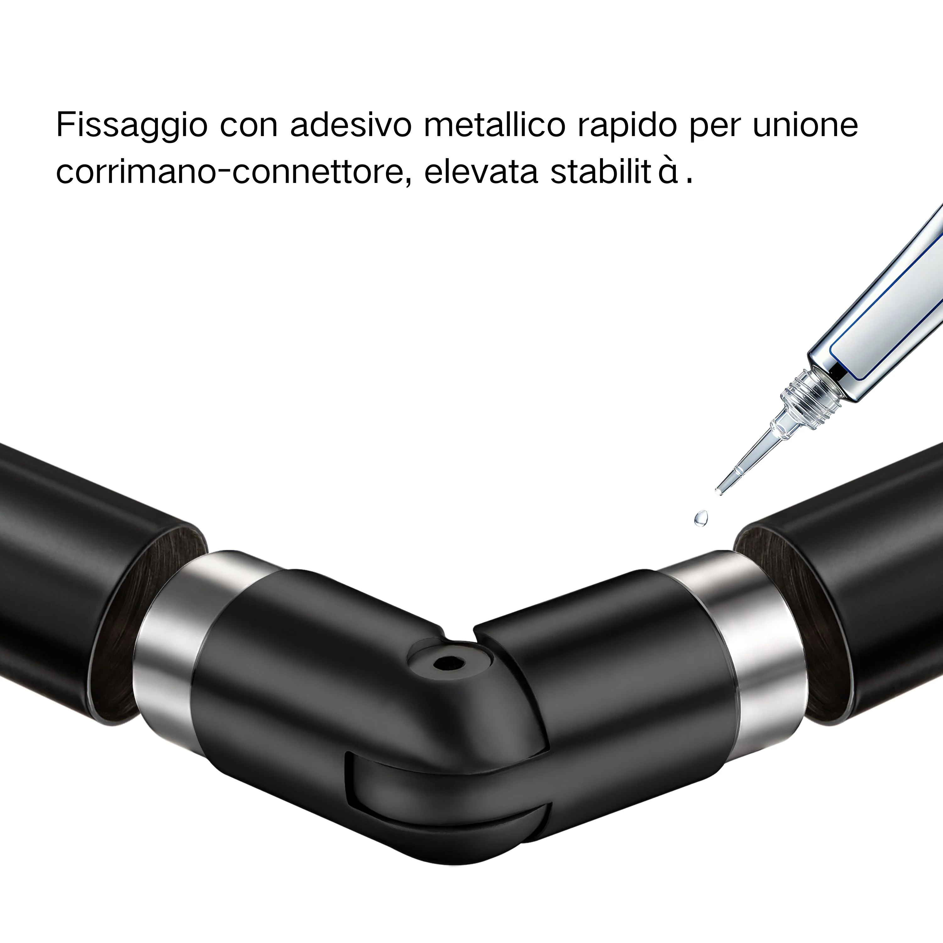 Connettore regolabile/Connettore dritto in acciaio inox 304 per corrimano Ø42.2/42.4mm parete - Image 5