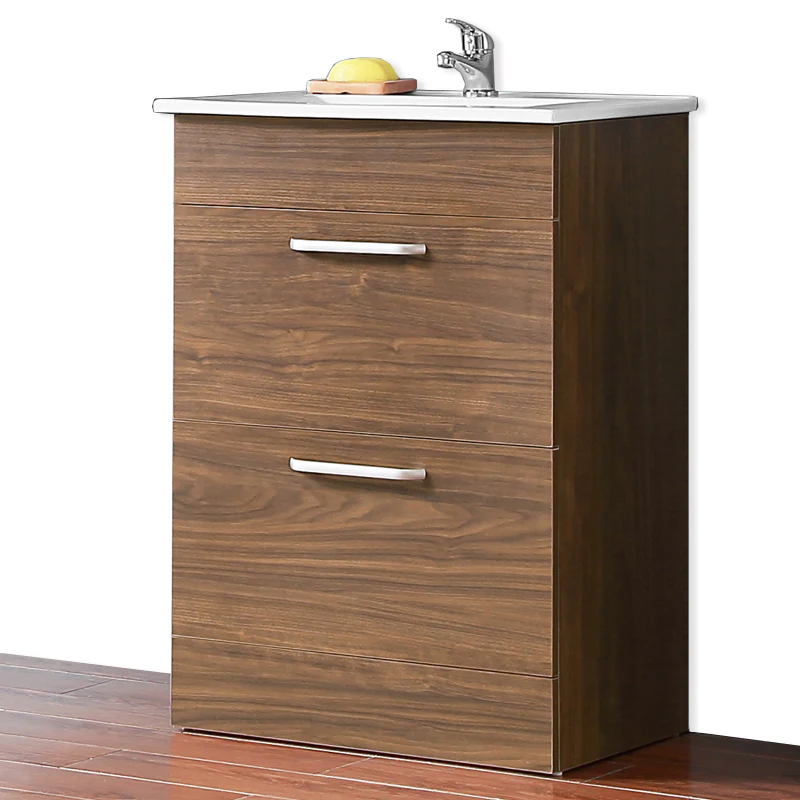 Aica Mobile Bagno 60cm Salvaspazi , con lavabo in Ceramica e 2 cassetti - Image 3