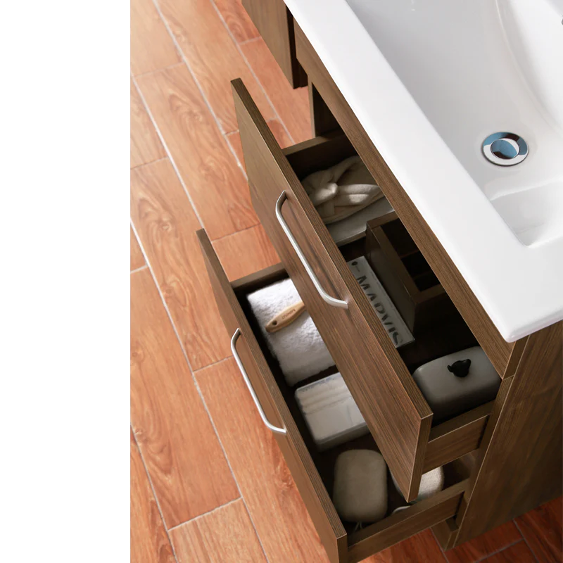 Aica Mobile Bagno 60cm Salvaspazi , con lavabo in Ceramica e 2 cassetti - Image 6