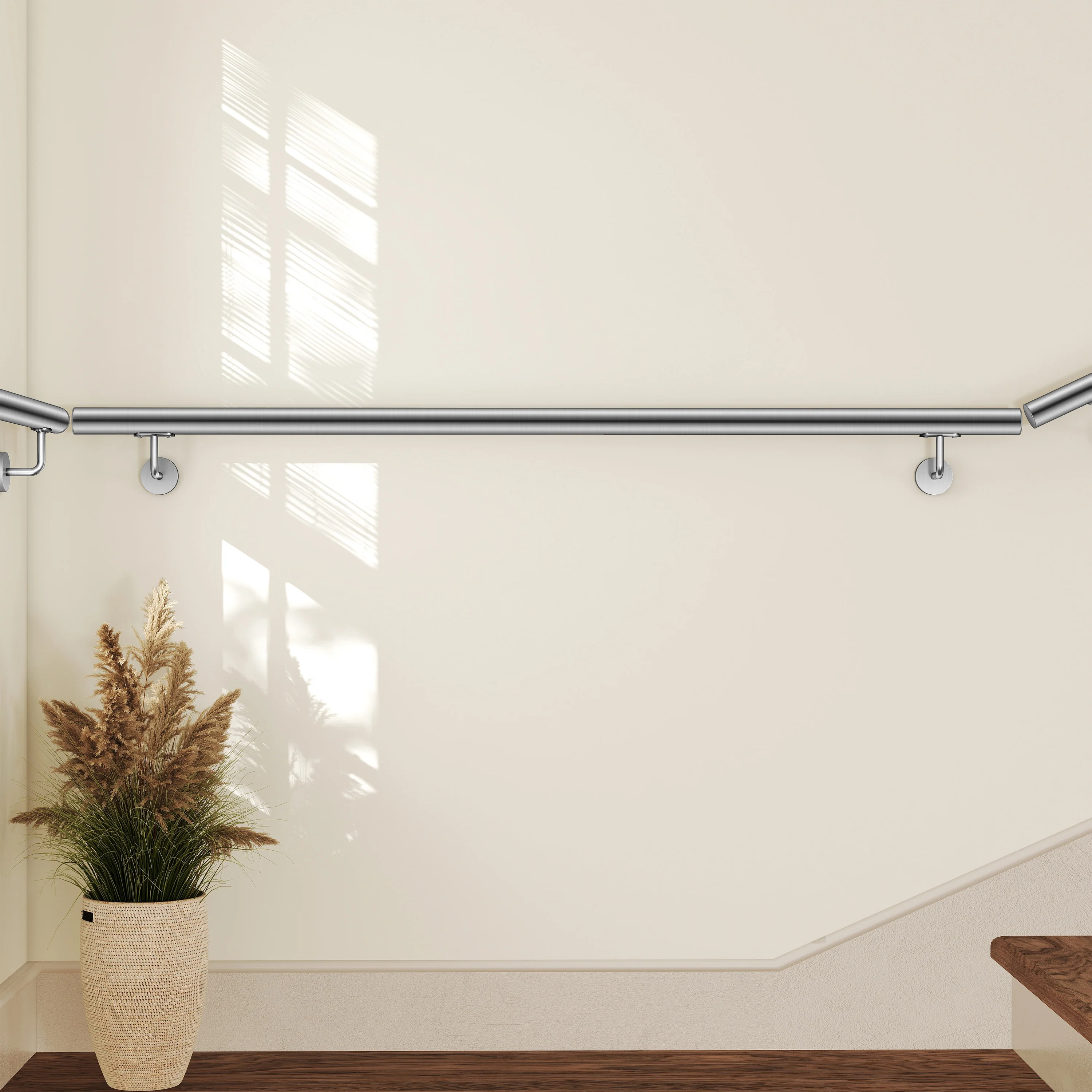 Corrimano Inox 304 Satinato 80-100-120-150-180-200-220-240 cm per Pareti Interne ed Esterne - Image 11