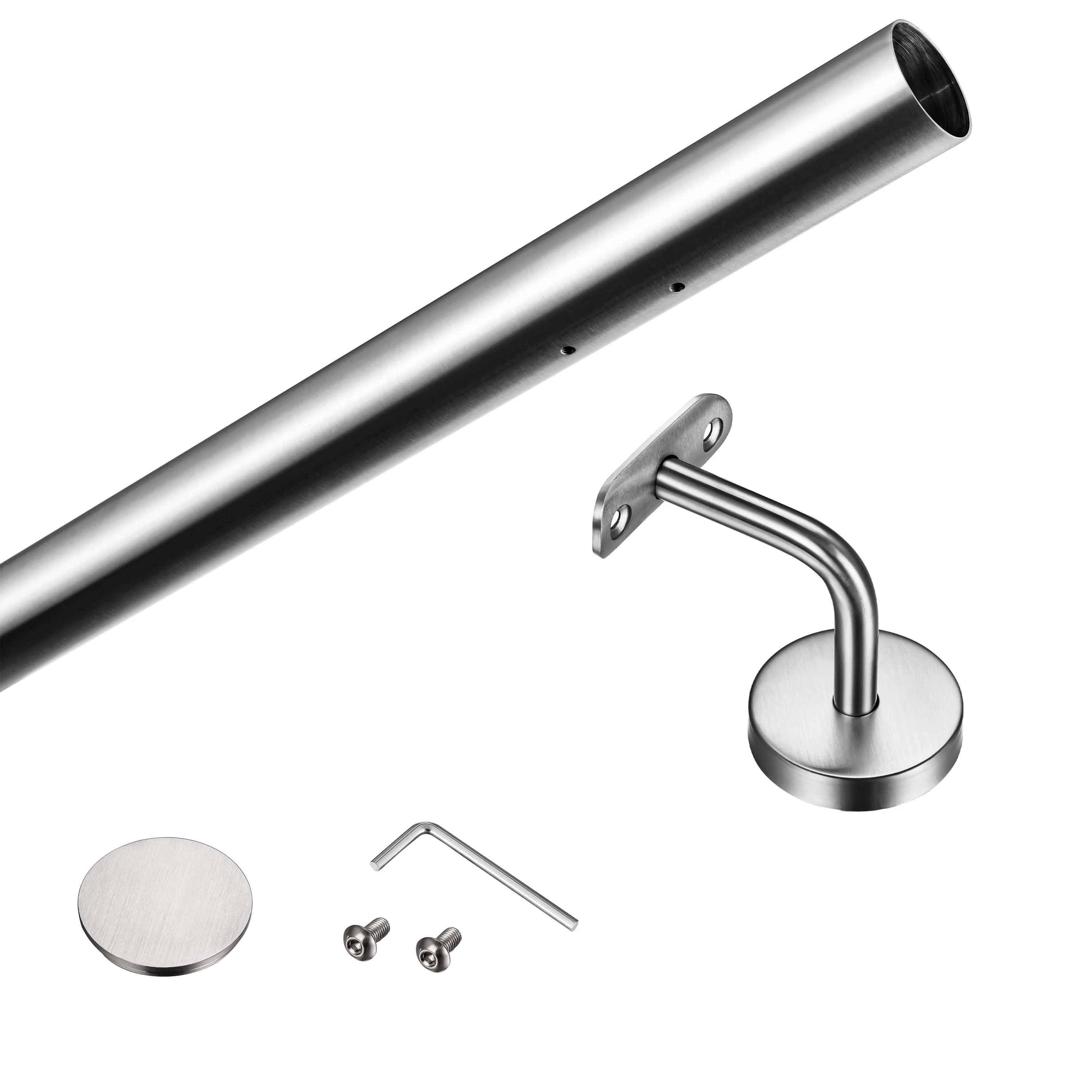 Corrimano Inox 304 Satinato 80-100-120-150-180-200-220-240 cm per Pareti Interne ed Esterne - Image 19