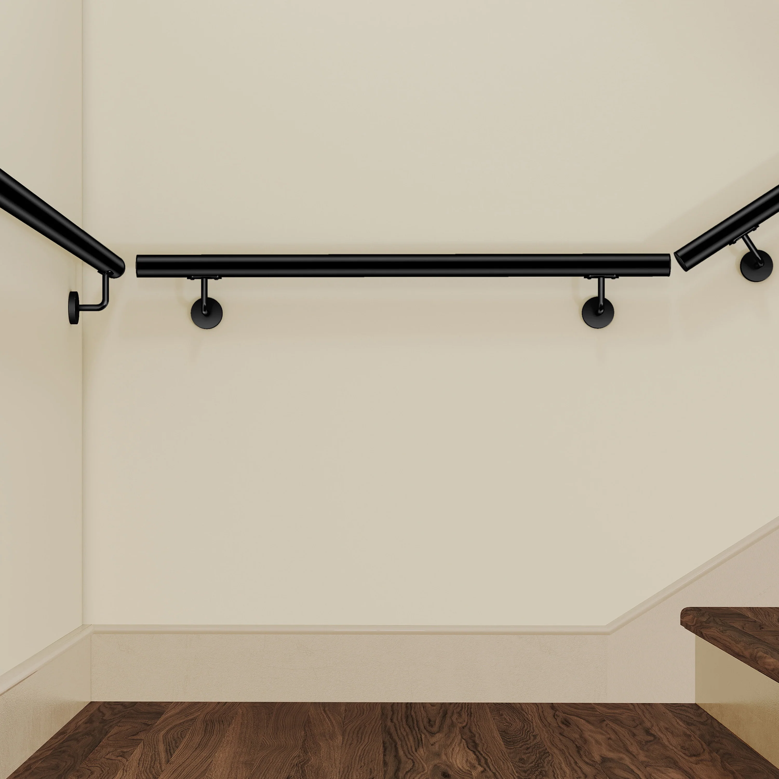 Corrimano Inox 304 nero opaco 80-100-120-150-180-200-220-240 cm per Scale Interne ed Esterne - Image 10