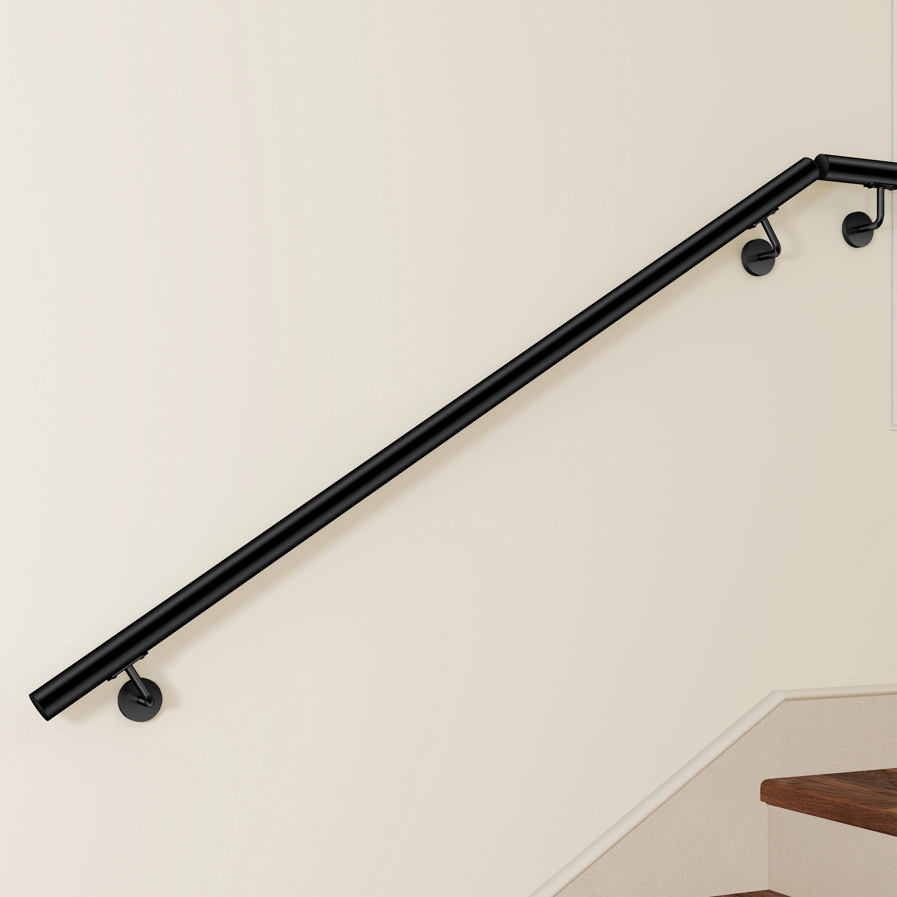 Corrimano Inox 304 nero opaco 80-100-120-150-180-200-220-240 cm per Scale Interne ed Esterne - Image 13