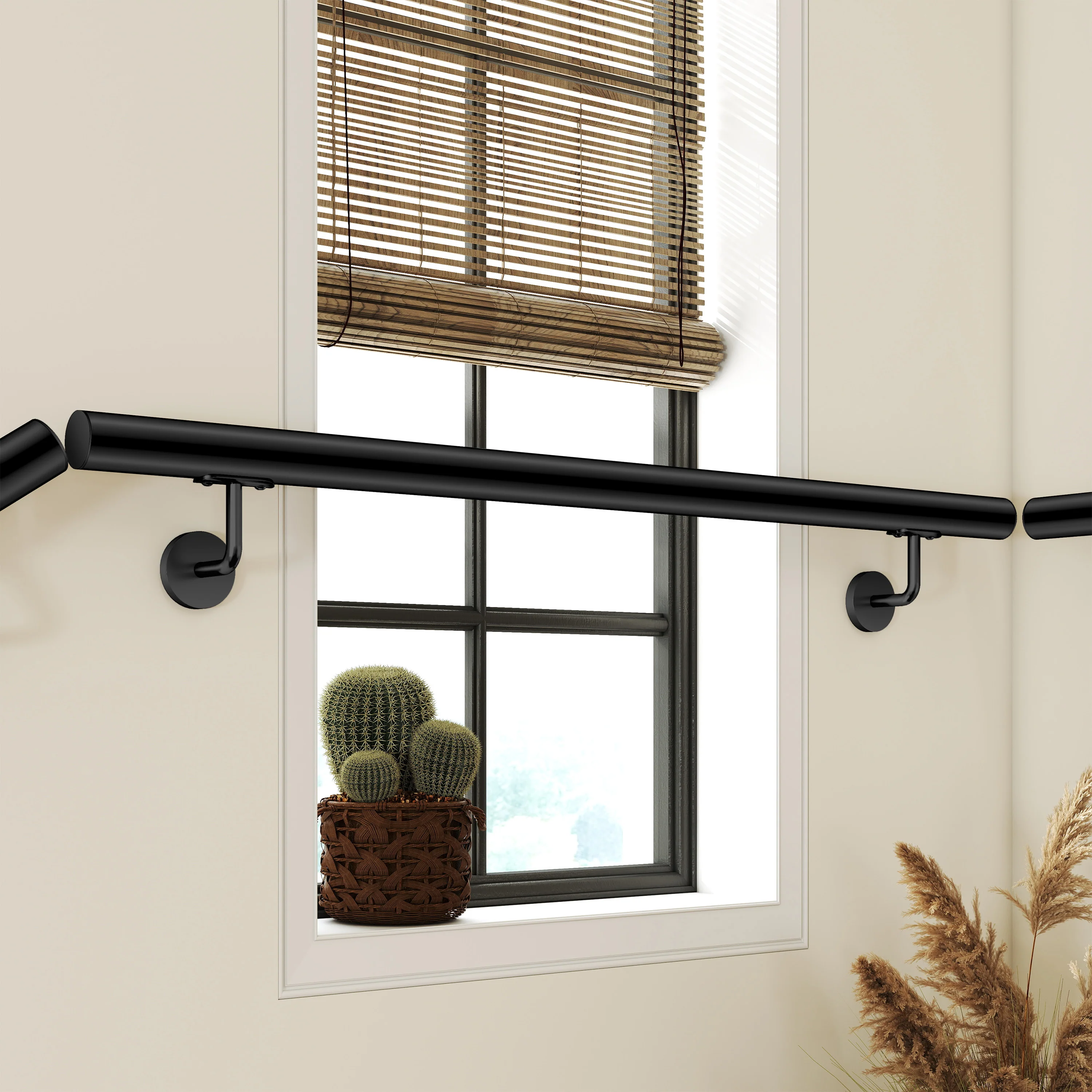 Corrimano Inox 304 nero opaco 80-100-120-150-180-200-220-240 cm per Scale Interne ed Esterne - Image 14