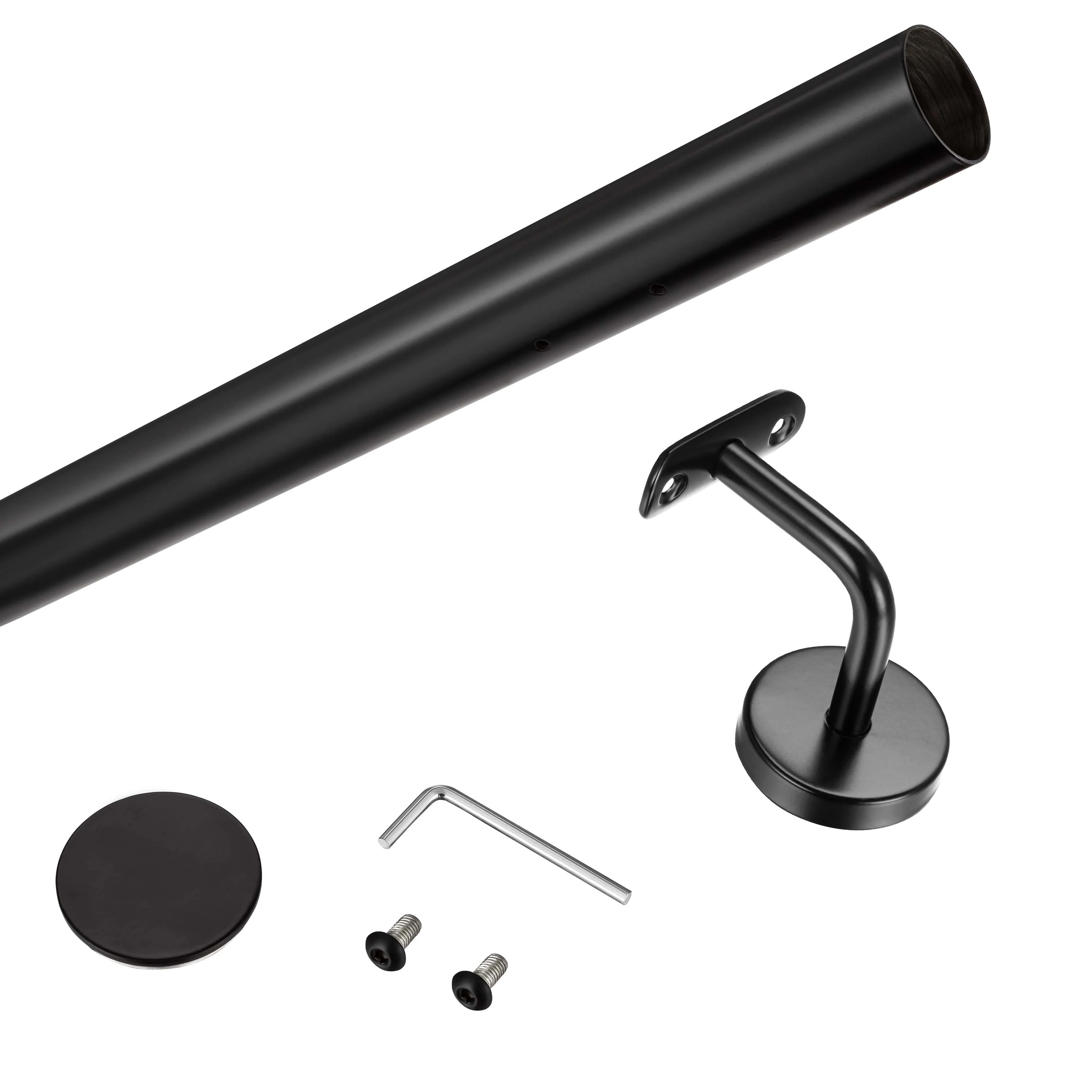 Corrimano Inox 304 nero opaco 80-100-120-150-180-200-220-240 cm per Scale Interne ed Esterne - Image 19